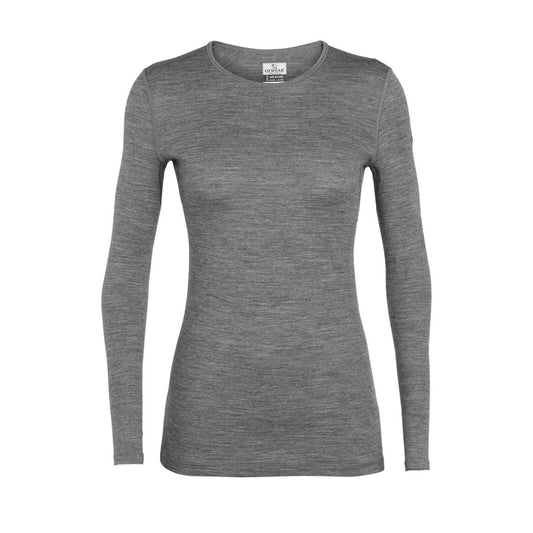 Women'S 200GM 100% Merino Wool Long Sleeve Crew OZWBL001