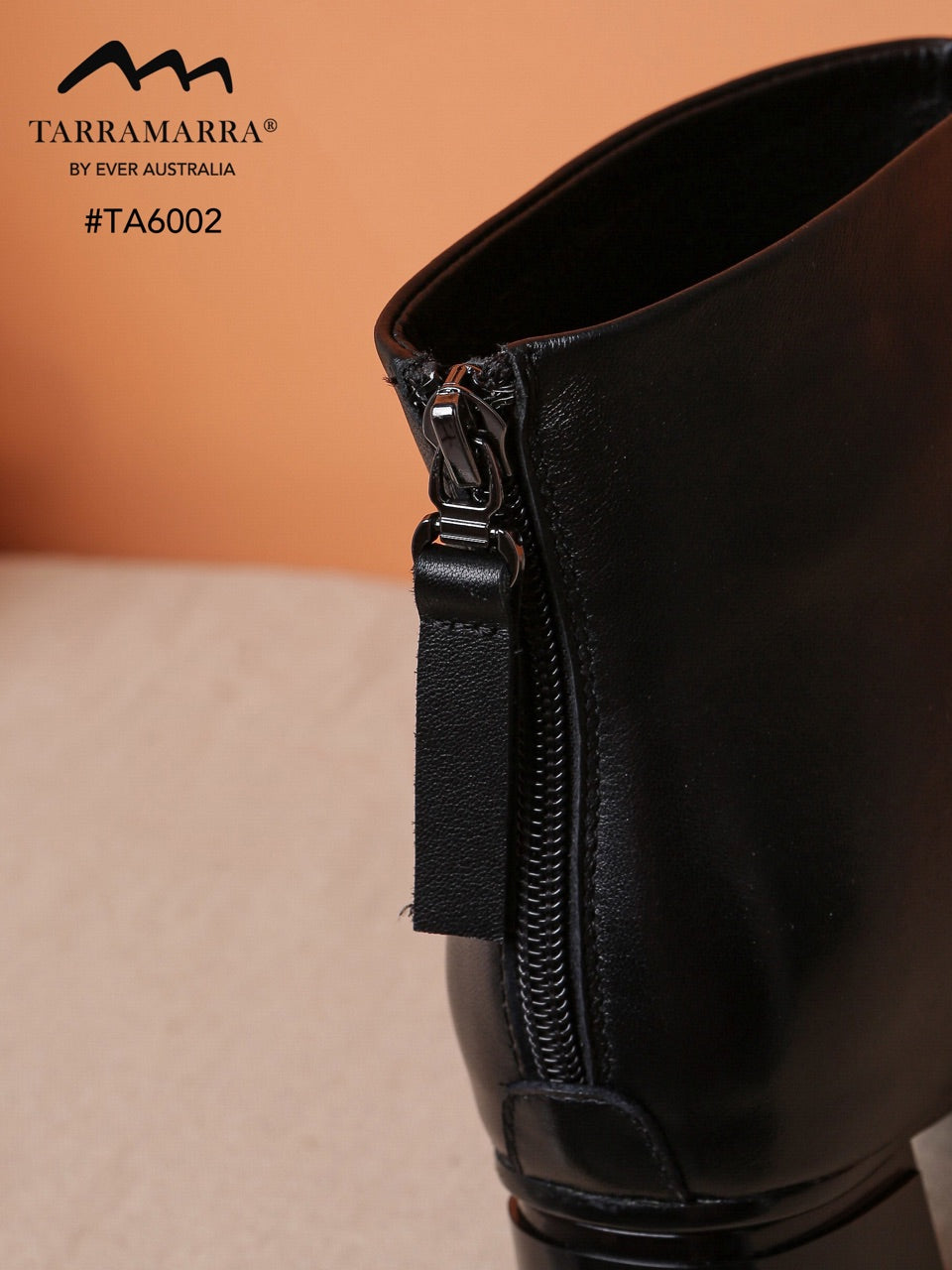 TARRAMARR Romina Women Black Leather Ankle Boots TA6002