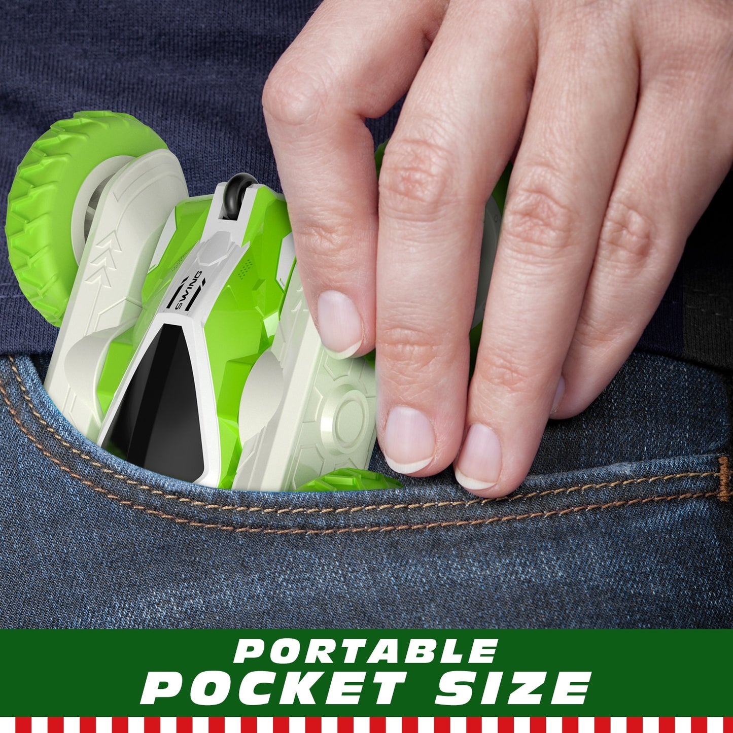 Sinovan Mini Stunt RC Car Toy: 2.4GHz Remote Control Double Sided Flips, 360° Rotating Vehicle – Exciting Gift for Kids