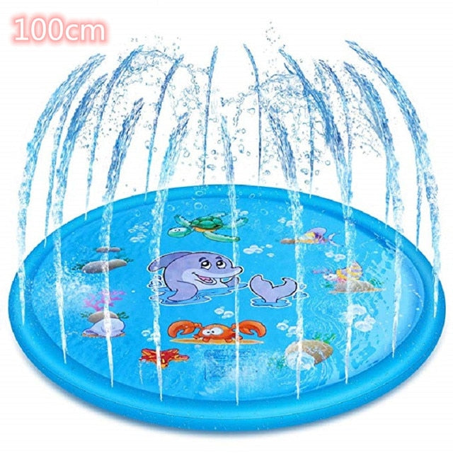 Inflatable Water Spray Pad for Kids - 100/170 CM Summer Beach Outdoor Game Toy for Lawn and Pool Fun