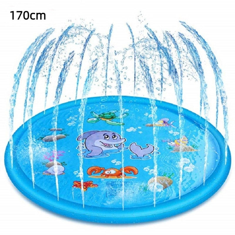 Inflatable Water Spray Pad for Kids - 100/170 CM Summer Beach Outdoor Game Toy for Lawn and Pool Fun