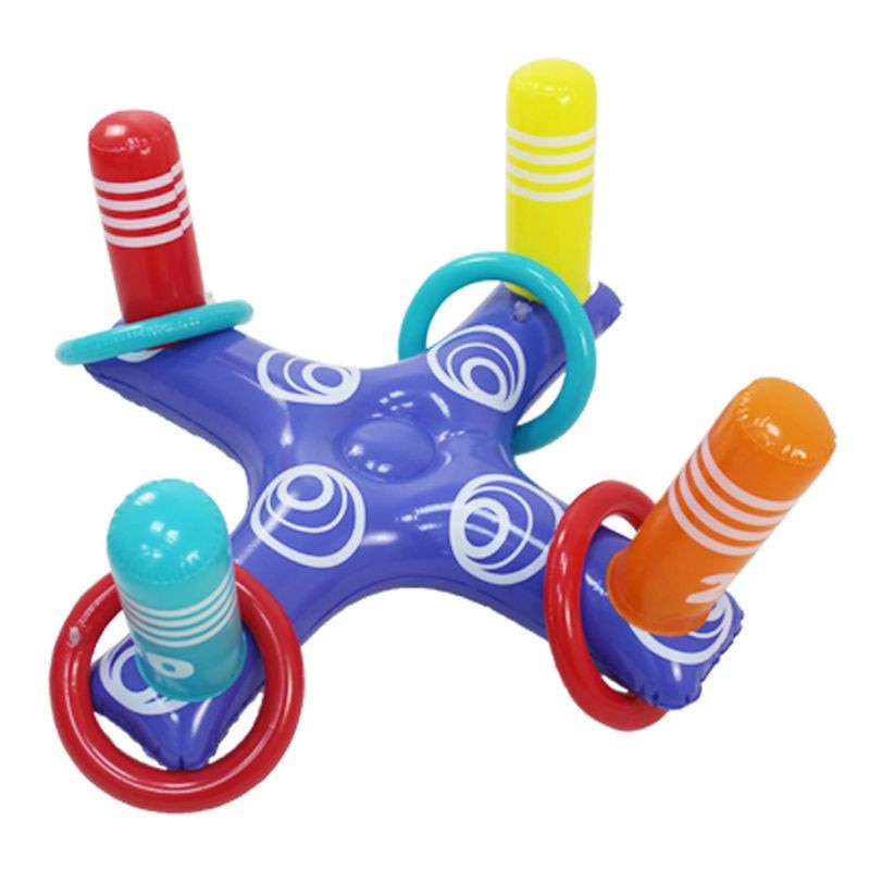 Summer Water Fun: Inflatable Ring Toss Pool Game Toy for Kids - Perfect for Outdoor Pool and Beach Play