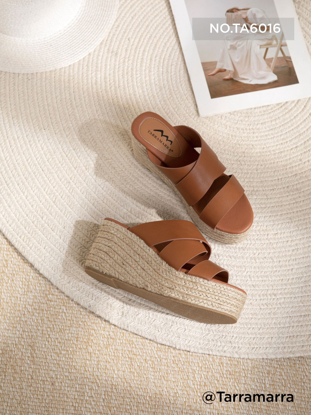 Tarramarra Women's Crossover-Strap Platform Heels Slip-on Sandal Slides Wedges Julie TA6016