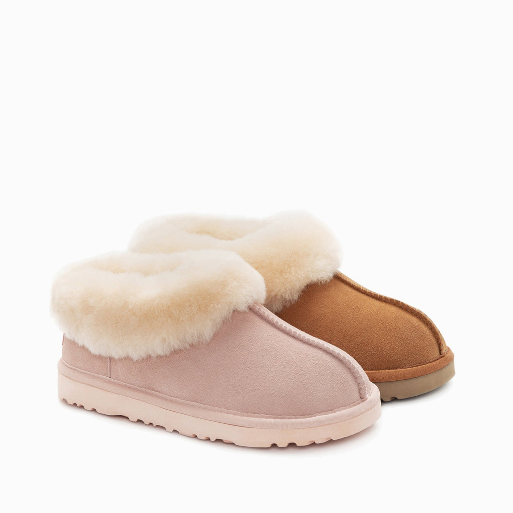 UGG Collar Unisex Premium Sheepskin Suede Slipper OB665