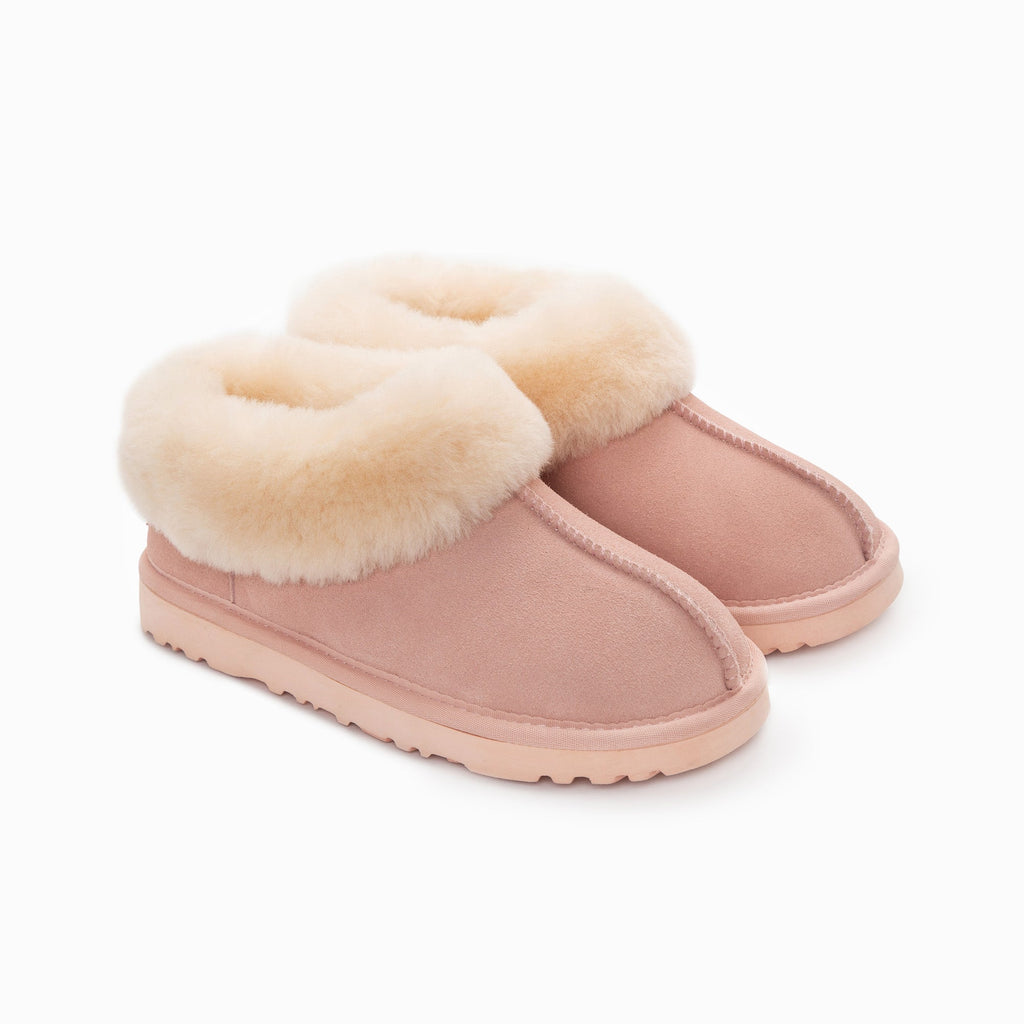 UGG Collar Unisex Premium Sheepskin Suede Slipper OB665