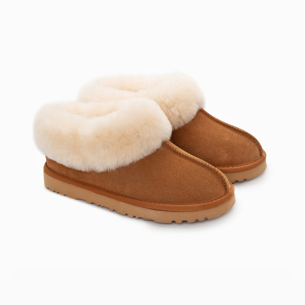 UGG Collar Unisex Premium Sheepskin Suede Slipper OB665