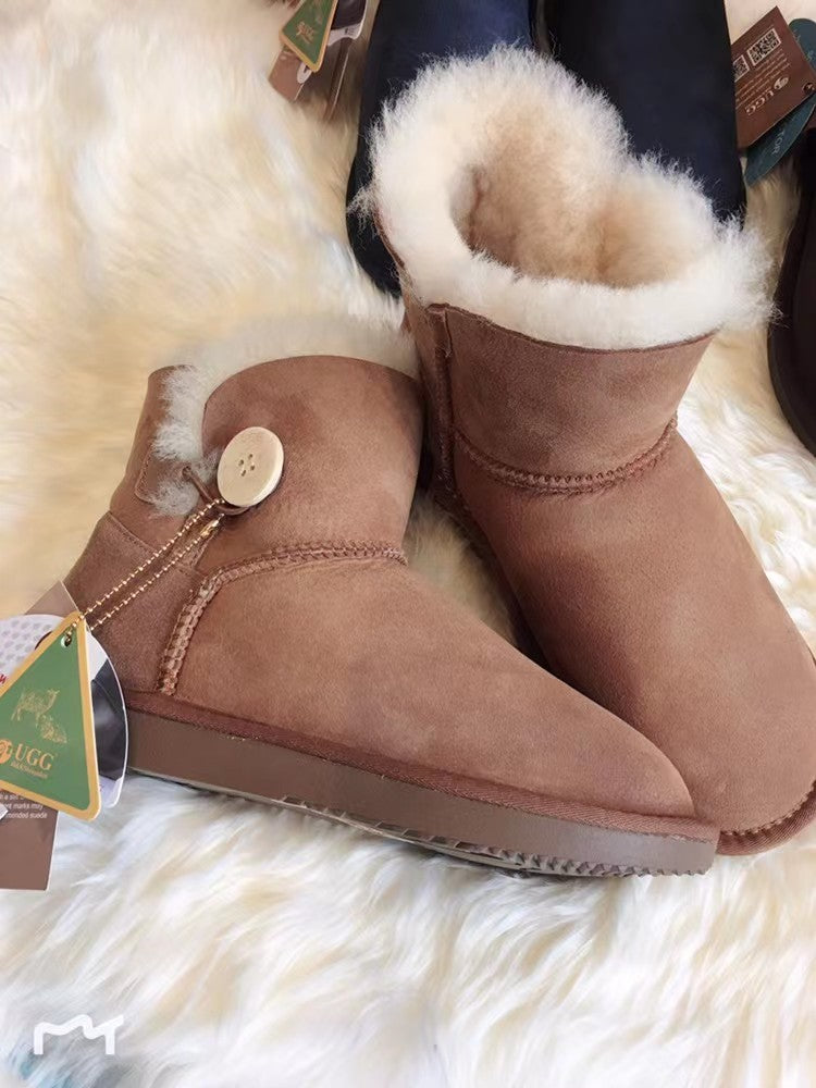 UGG Women's Classic Mini Button Boots(WATER RESISTANT)DK003
