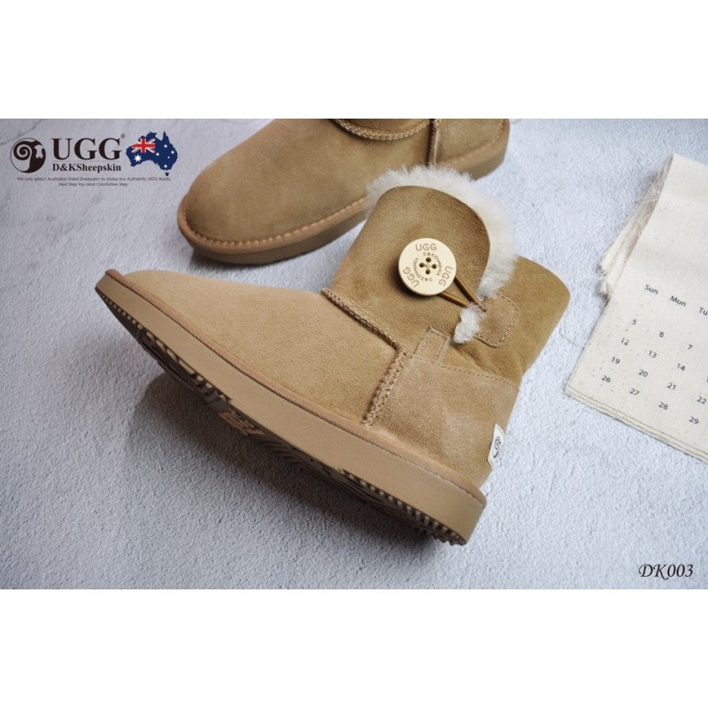 UGG Women's Classic Mini Button Boots(WATER RESISTANT)DK003