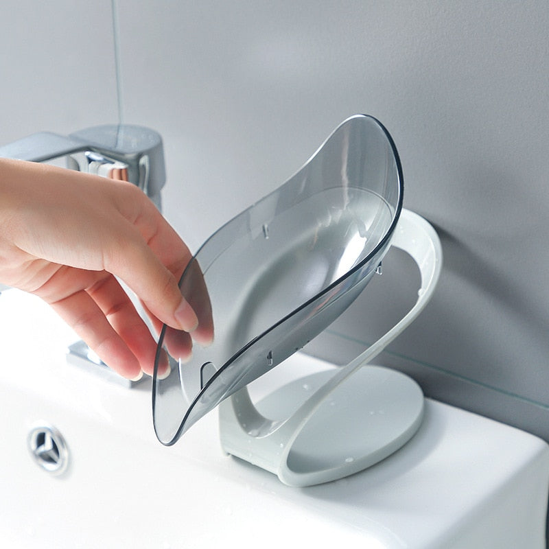 Leaf Shape Soap Holder for Bathroom Sponge Drain Rack Kitchen and Bathroom Supplies