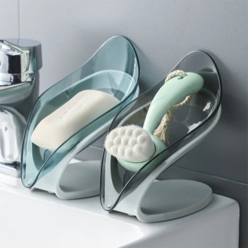Leaf Shape Soap Holder for Bathroom Sponge Drain Rack Kitchen and Bathroom Supplies