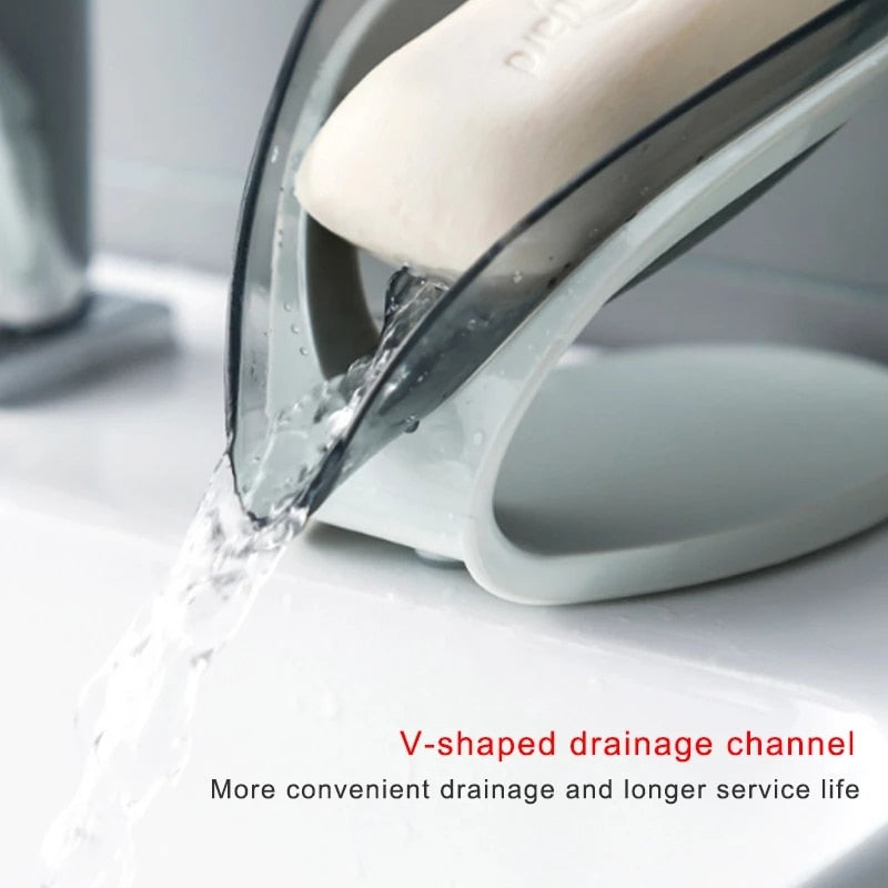 Leaf Shape Soap Holder for Bathroom Sponge Drain Rack Kitchen and Bathroom Supplies