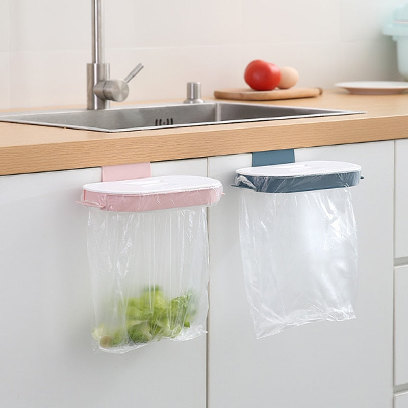 Kitchen Hanging Trash Can Cabinet Door Basket  Waste Bin Garbage Rack Tool Storage Holder Kitchen Organizer