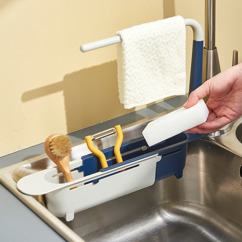 Sink Shelf Kitchen Sinks Organizer Soap Sponge Holder Sink Drain Rack Storage Basket Kitchen Gadgets Accessories Tool
