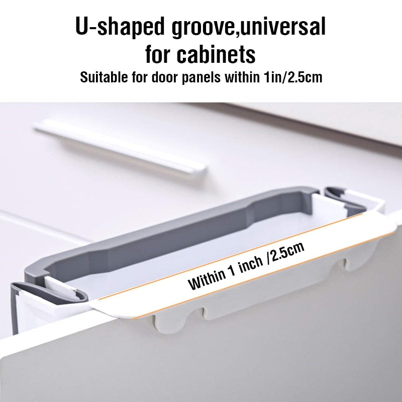 Foldable Trash Bin Hanging Waste Bin For Kitchen Garbage Can