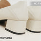 TARRAMARR Low Block Leather Heels Sammi TA6011