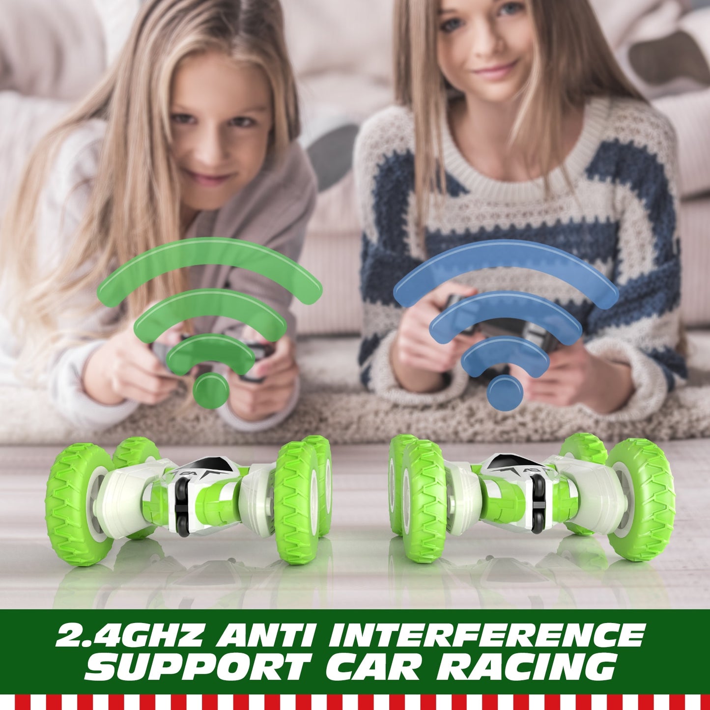 Sinovan Mini Stunt RC Car Toy: 2.4GHz Remote Control Double Sided Flips, 360° Rotating Vehicle – Exciting Gift for Kids