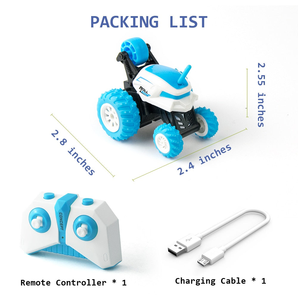 Sinovan Mini Stunt RC Car Toy: 2.4GHz Remote Control Double Sided Flips, 360° Rotating Vehicle – Exciting Gift for Kids