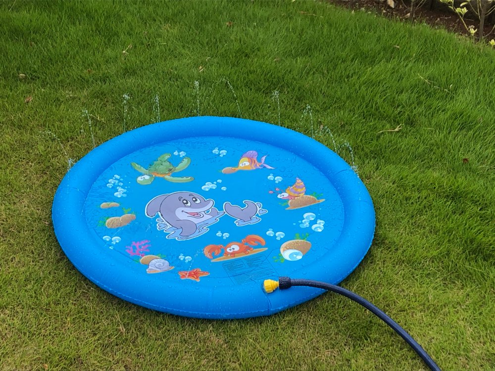 Inflatable Water Spray Pad for Kids - 100/170 CM Summer Beach Outdoor Game Toy for Lawn and Pool Fun