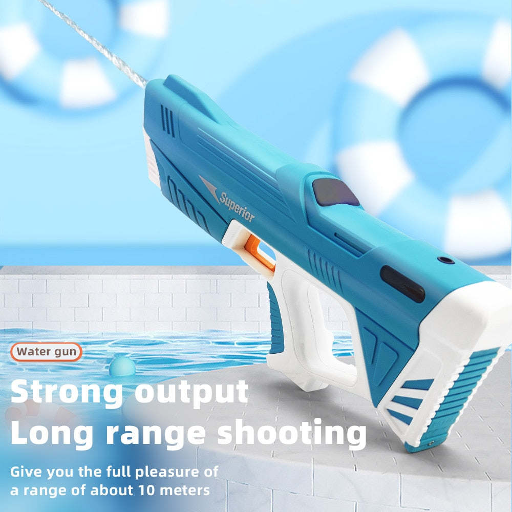 High-Power Electric Water Gun for Kids: Auto Suction Burst Action | Summer Beach Pool Toy