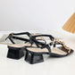 Tarramarra Low Heel Slingback Gold Chain Decor Sandals Women Ginny TA6015