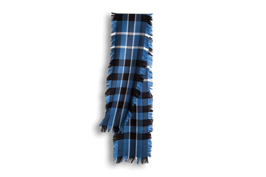 Ugg Fringed Check Wool Scarf WS089