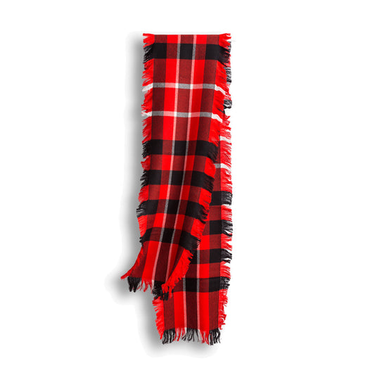 Ugg Fringed Check Wool Scarf WS090