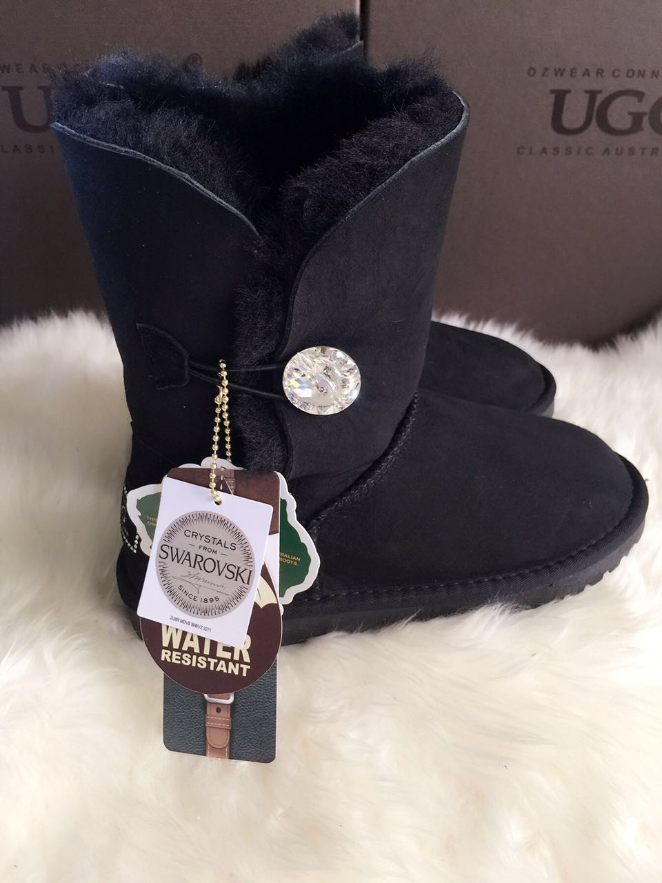 UGG Bailey SWAROVSKI Button Boots (WATER RESISTANT)  OB211