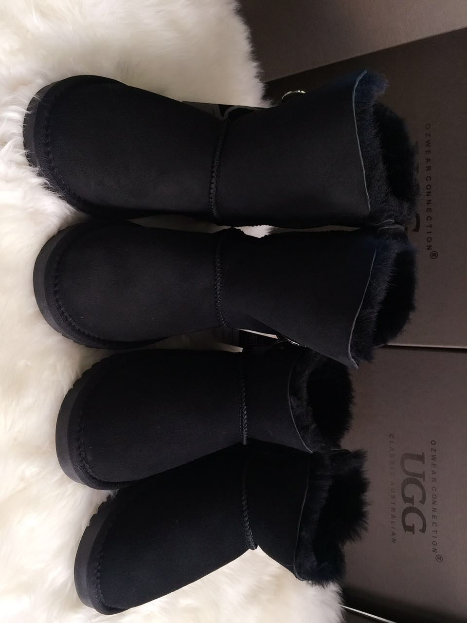 UGG Classic MINI Button With SWAROVSKI Boots (WATER RESISTANT)OB212 OB366